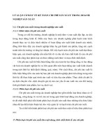 LÝ LUẬN CƠ BẢN VỀ KẾ TOÁN CHI PHÍ SẢN XUẤT TRONG DOANH NGHIỆP SẢN XUẤT