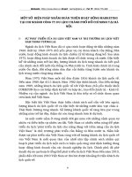 MỘT SỐ  BIỆN PHÁP NHẰM HOÀN THIỆN HOẠT ĐỘNG MARKETING TẠI CHI NHÁNH CÔNG TY DU LỊCH THÀNH PHỐ HỒ CHÍ MINH TẠI HÀ NỘI