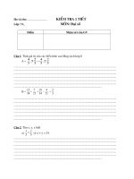 Kiểm Tra 1 Tiết Đại số Chương 1