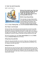 14 “chiêu” bảo mật PC dùng Vista