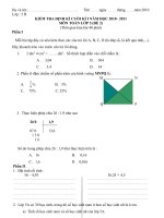 ĐÈ KHẢO SÁT HK I