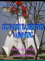 Góc tạo bởi tia tiếp tuyến và dây cung