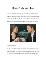 Bí quyết cho ngày hẹn