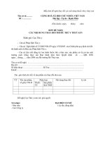 Mẫu đơn đề nghị thay đổi các nội dung thuốc thú y thuỷ sản