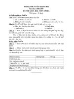 Đề KSCLSinh 6 HK I (2006-2007)