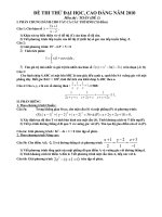 thi thử đại học có đáp án