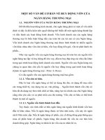 MỘT SỐ VẤN ĐỀ CƠ BẢN VỀ HUY ĐỘNG VỐN CỦA NGÂN HÀNG THƯƠNG MẠI