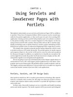 Using Servlets and JavaServer Pages with Portlets