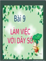 bài 9: Làm Việc Với dãy số