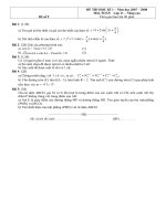 Đề thi Học kì 1 Toán 11 - Đề số 9