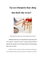 Tại sao rifampicin được dùng làm thuốc đặc trị lao?