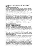 NHỮNG VẤN ĐỀ CHUNG VỀ THỊ TRƯỜNG TÀI CHÍNH