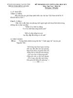 Đề thi KSCL Văn 10 Hay