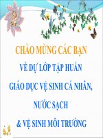 Giáo dục tích hợp vệ sinh các nhân, vệ sinh môi trường lớp 4,5