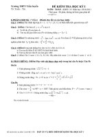 ĐỀ KIỂM TRA HỌC KÌ 1 KHỐI 10(10-11)