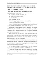 THỰC TRẠNG TỔ CHỨC CÔNG TÁC KẾ TOÁN TSCĐ VỚI VIỆC NÂNG CAO HIỆU QUẢ SỬ DỤNG TSCĐ TẠI CÔNG TY TNHH BÁC THÀNH