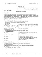 giáo án lớp 4 tuần 15