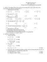 Đề mẫu thi HKI Toán 7 số 4