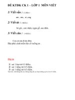 KTCKI-TIẾNG VIỆT -LỚP 1