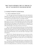 THỰC TRẠNG MỞ RỘNG CHO VAY THEO DỰ ÁN ĐẦU TƯ TẠI NHNNPTNT CHI NHÁNH THỦ ĐÔ