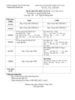 Lịch chuyên môn tuần 18