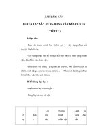 TẬP LÀM VĂN - LUYỆN TẬP XÂY DỰNG ĐOẠN VĂN KỂ CHUYỆN ( TIÉT 12 )