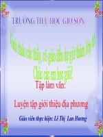 Chuyên đề tập làm văn lớp 4-H