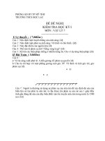 đề thi lý 7