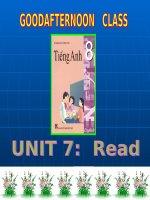 Unit 7- Anh 8 - Read