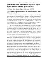 Quá trình hình thành khu vực mậu dịch tự do ASEAN - Trung Quốc (ACFTA)