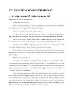 LÝ LUẬN CHUNG VỀ QUẢN TRỊ NHÂN SỰ