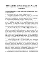 Phân tích thực trạng công tác duy trì và mở rộng thị trường tiêu thụ sản phẩm của công ty bia việt hà.