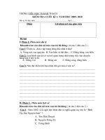 đê kiểm tra LS ĐL lop 5 kì 1