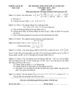 Đề thi Toán HSG lớp 9 huyện Hậu Lộc năm học 2010 - 2011