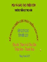 Kế hoạch phát triển nhà trương.2005-2010.Thanh
