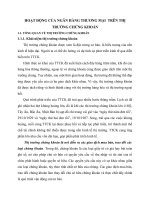 HOẠT ĐỘNG CỦA NGÂN HÀNG THƯƠNG MẠI  TRÊN THỊ TRƯỜNG CHỨNG KHOÁN