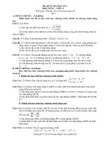 2 đề tham khảo kiểm tra học kỳ môn Toán lớp 11  và đáp án số 5+6