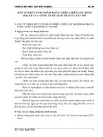 MỘT SỐ KIẾN NGHỊ NHẰM HOÀN THIỆN CHIẾN LƯỢC KINH DOANH CỦA CÔNG TY DU LỊCH DỊCH VỤ TÂY HỒ