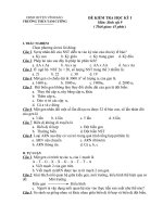 ĐỀ KIỂM TRA HỌC KỲ 1 (2010-2011)-SINH9