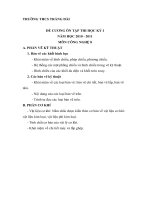 Đề cương ôn tập HK 1 Cong nghệ 8