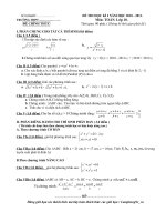 Đề thi và đáp án KT HK1 - CẤP TỐC