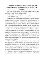 THỰC TRẠNG SẢN XUẤT KINH DOANH VÀ TIÊU THỤ SẢN PHẨM Ở CÔNG TY