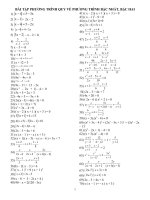 bài tập pt và bpt ( chuan )
