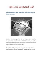 6 điều kỳ thị khi tiến hành M&A