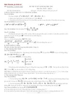 Đề thi tuyển sinh đại học 2010 môn Toán - Khối A (Đề tham khảo)