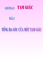 Bài 1: Tổng ba góc của một tam giác