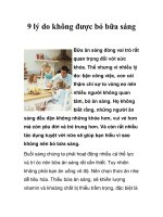 9 lý do không được bỏ bữa sáng
