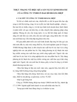 THỰC TRẠNG VỀ HIỆU QỦA SẢN XUẤT KINH DOANH CỦA CÔNG TY TNHH IN BAO BÌ HOÀNG HIỆP