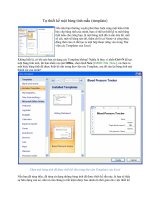 Tự thiết kế một bảng tính mẫu (template)