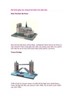 Mô hình giấy các công trình kiến trúc độc đáo